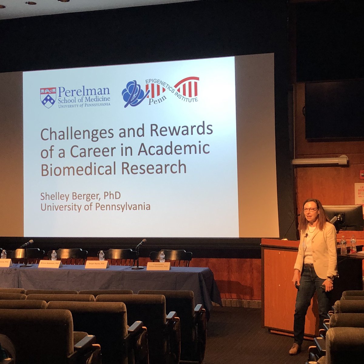 Our PI and mentor Dr. Shelley L Berger had the great opportunity to share a little about her career pathway, including challenges and rewards throughout over 20 years!