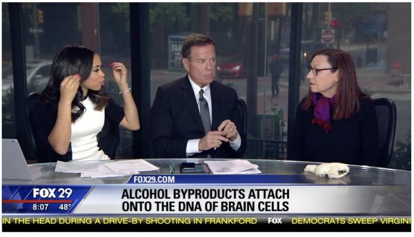 Shelley Berger discussing the lab’s recent findings on alcohol metabolites on FOX29 Philly this morning!